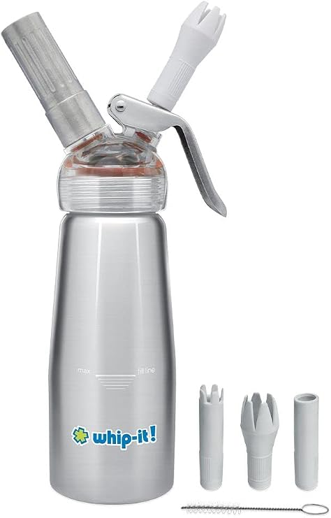 1/3L Whip-It! Sterling Dispenser, Silver