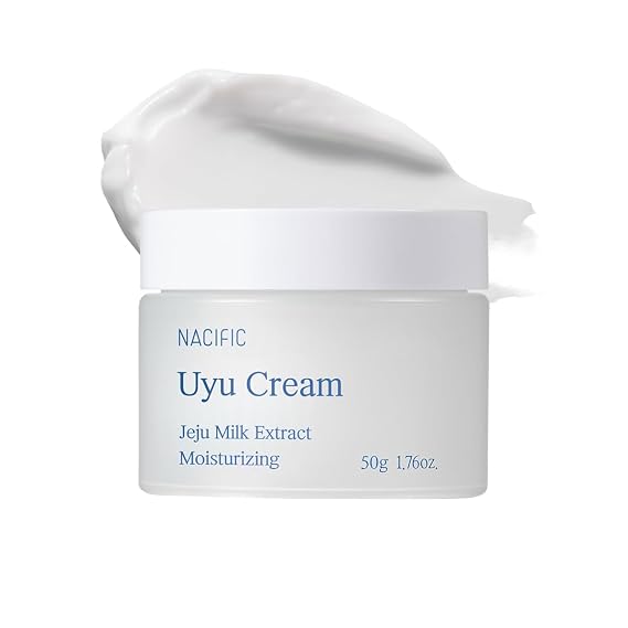 NACIFIC Uyu Cream Moisturizer 50g Jeju Milk Extract, Ceramide 5 Complex, Deep Hydration Barrier Cream for Dry & Sensitive Skin, Korean Skincare