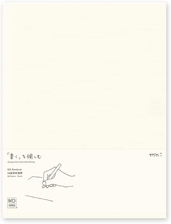 DESIGNPHIL 15296006 Midori Notebook, MD Notebook, A4, Variable, Unruled, A