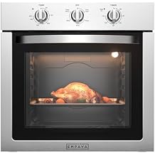 Empava 24 inch Electric Single Wall Oven with 4 Basic Bake Broil Cooking Modes, Mechanical Knob Control, 2.5 Cu.ft. Capacity, 2950W