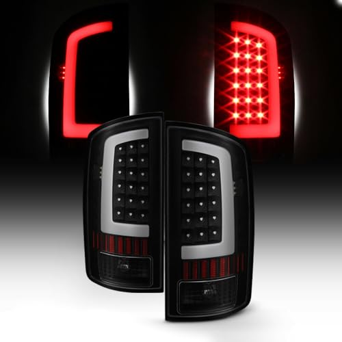 2pcs Tail Light Rear Left Right Driver Passenger Side Smoked Lens Black Housing Bar Tail Lights Smoke 5_Alt-onLbled-Bsm for Dodge for Ram 1500 2002-2006 for Ram 25003500 2003-2006