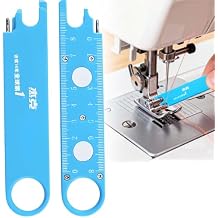 Sewing Machine Needle Threader - Quick Threading Device, Automatic Needle Threader with Magnetic Storage, Magnifier, and Ruler for Quilting, Alterations, and Tailoring