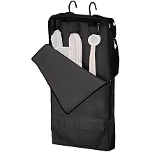 Portable Bridle Halter Bag Featuring 3 Hook Rack for Organized Tack Storage and Transport (Black)