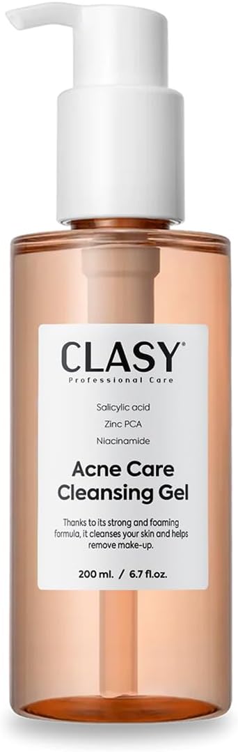 CLASYCARE Anti Acne Facial Cleansing Gel – Anti-Pimple and Blackhead Gel – Daily Facial Cleanser for Oily and Combination Skin | Salicylic Acid, Zinc PCA, Niacinamide, 200 ml
