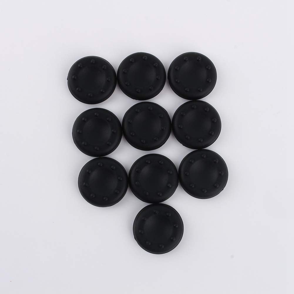 Thumb Grip Cap Silicone Button Case Cover Analog Controller Thumb Stick PS3, Black