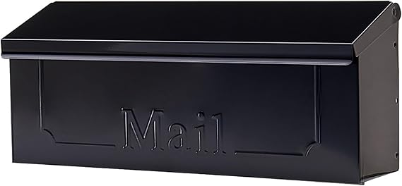 ARCHITECTURAL MAILBOXES Townhouse Galvanized Steel, Wall-Mount Mailbox, Black Small | Galvanized steel build for outside with weather-resistant outdoor construction and a rust-resistant powder-coat finish.