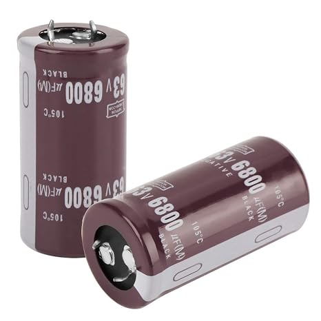 Capacitor, 6800uF Capacitor 2pcs 63V 6800uF Starting Capacitor Running Capacitor Electrolytic Capacitor 25 50mm 105 C, High
