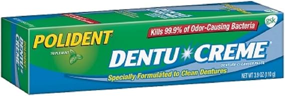 Polident Dentu-Creme Denture Cleaner - 3.9 oz, Pack of 3