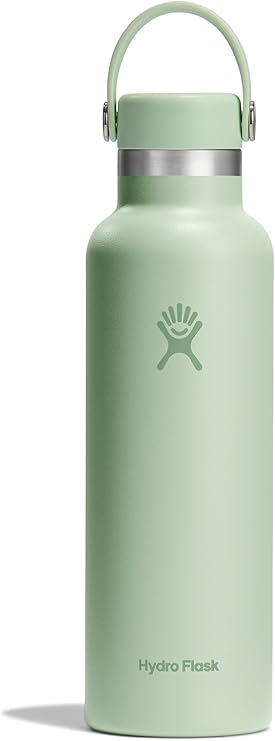 Hydro Flask Water Bottle - Insulated Stainless Steel - Non Spill, Leakproof in 21 Oz Aloe Green