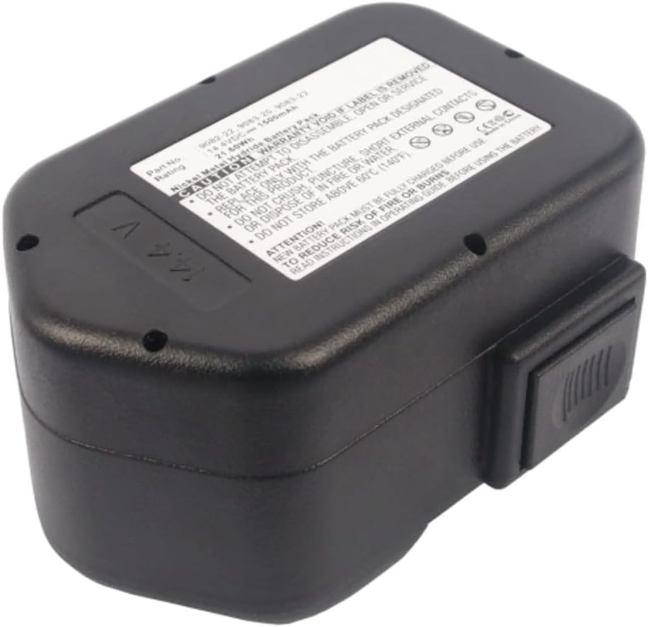 Synergy Digital Power Tool Battery, Compatible with Milwaukee 0617-24 Power Tool, Ni-MH, 14.4V, 1500mAh Ultra High Capacity, Replacement for AEG 48-11-1000, 48-11-1014, 48-11-1024 Battery