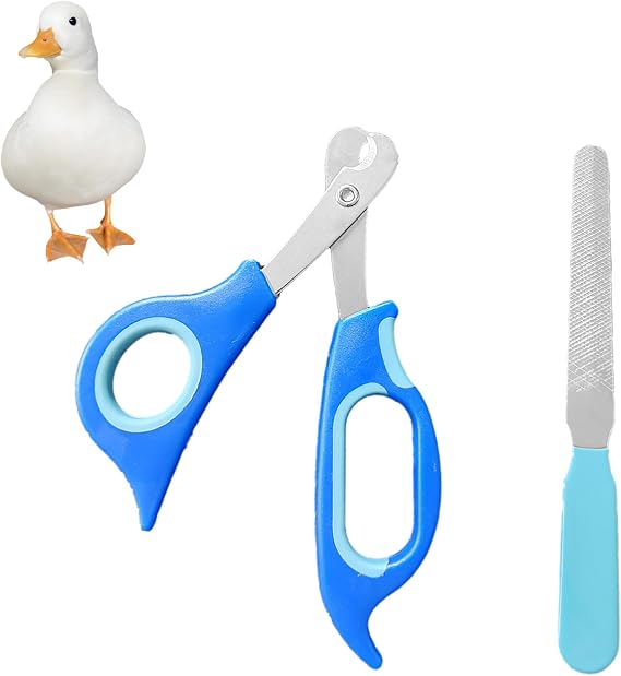 Call Duck Nail Clippers with Nail File,Stainless Steel Call Duck Chicken Hen Roster Goose Toe Nail Clippers Professional Grooming Pet Tool for Small Breed Animals