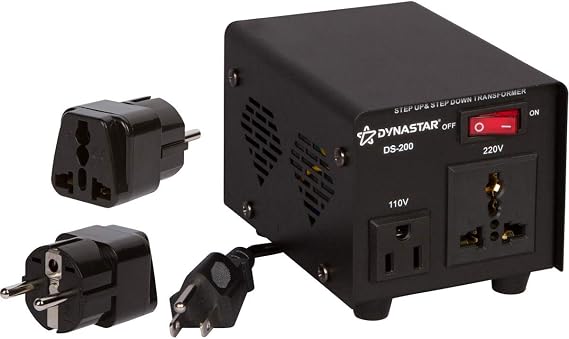 Dynastar Step Up & Step Down Voltage Converter and Transformer, 110-220 to 220-240 Volts; Heavy Duty, Extra Durable Lifetime Coil, 200 Watts