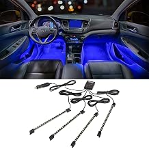 LEDGlow 4-Piece Single Color LED Interior Underdash Lighting Kit - Blue by LedGlow