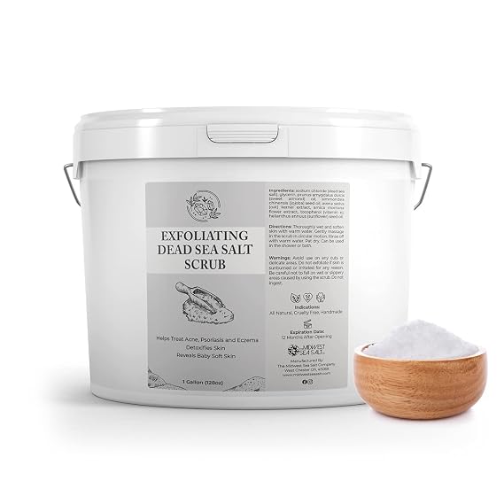 The Midwest Sea Salt Company - Exfoliating Dead Sea Salt Scrub - 128oz - Chamomile - Exfoliating Body Scrub