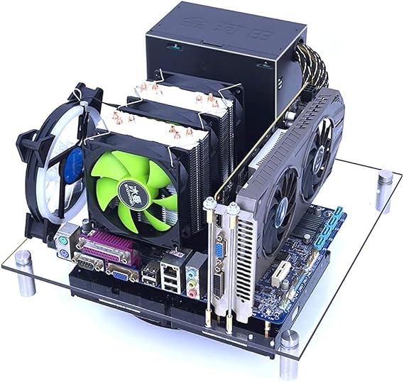 PC Open Chassis Computer Heat Dissipation Case Acrylic ATX Motherboard Test Bench Platform DIY Computer Case