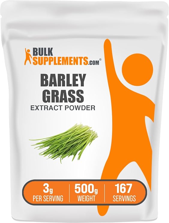 Barley Grass Extract Powder - Barley Powder, Green Superfood Supplement, Barley Extract - Vegan-Friendly, 3g per Serving, 500g (1.1 lbs) (Pack of 1)
