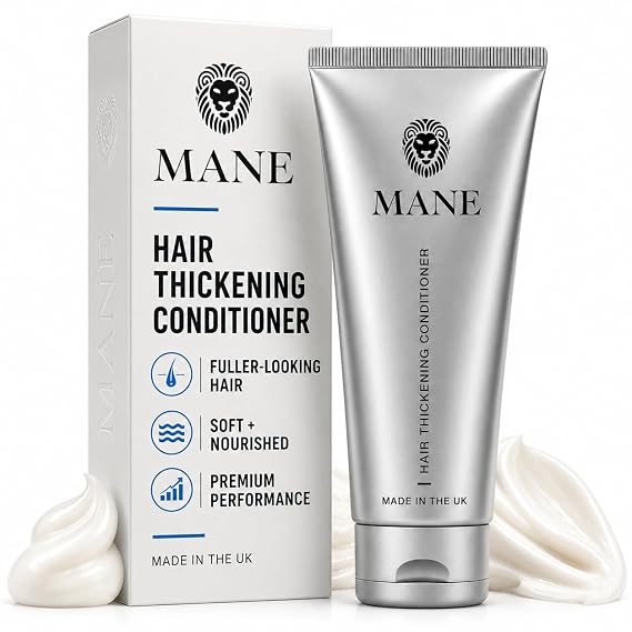 MANE Hair Thickening Conditioner for Fine & Thinning Hair | Volumizing Formula with Argan Oil & Polyquaternium-11 | Pairs Hair Thickening System | Unisex | 3.38 fl oz (100ml)