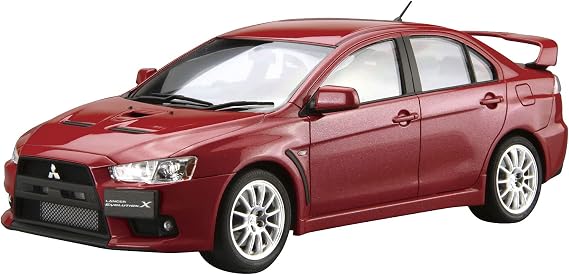 AOSHIMA 1/24 The Model Car Series No. 02, Mitsubishi CZ4A Lancer Evolution Final Edition 2015 Plastic Model