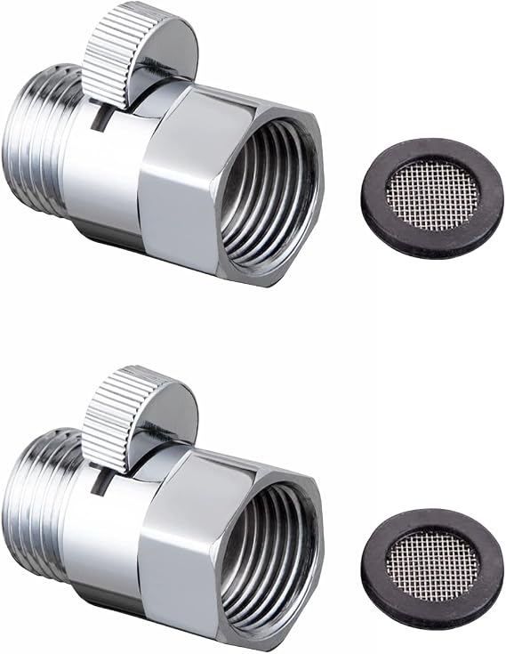 XVL Shower Head Shut Off Valve Solid Brass 2 Pieces Chrome