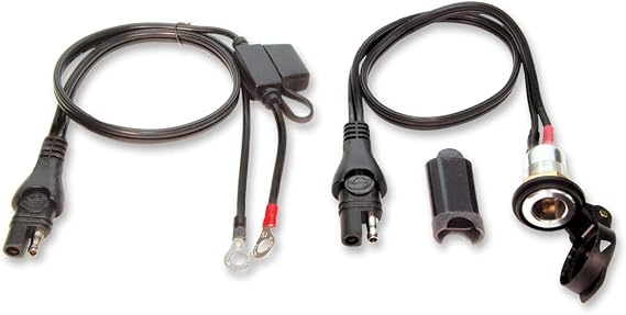 OptiMATE CABLE O-18, Metal BIKE socket, panel mount, with battery lead