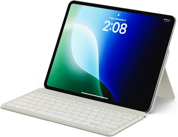 Satechi OntheGo Bluetooth Keyboard, Connect Up to 3 Devices, for iPad, Sand