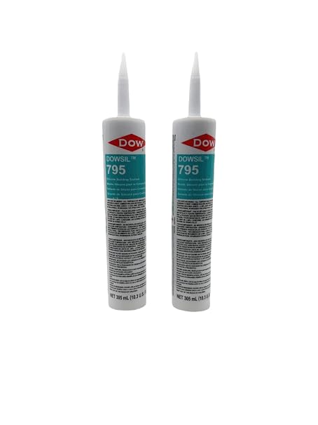 Dowsil 795 Silicone Building Sealant Limestone 10 oz (2-Pack)