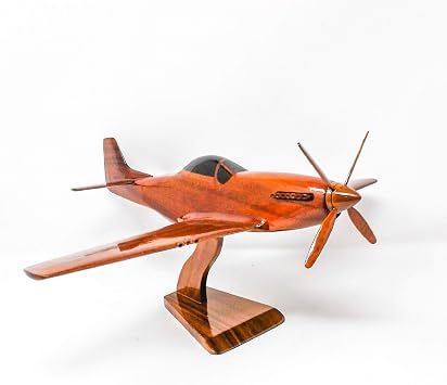 P51 Mustang Wood Model Airplane