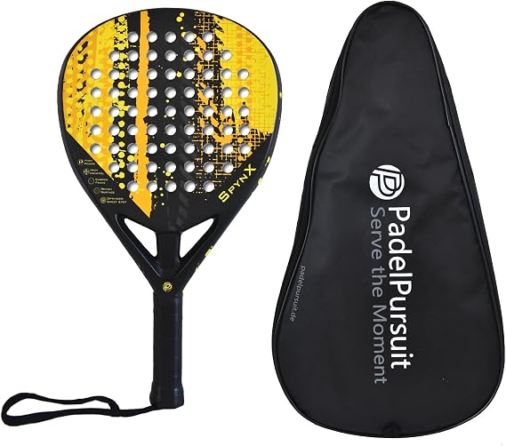 SpynX Padel Racket - 100% Carbon Rough Face