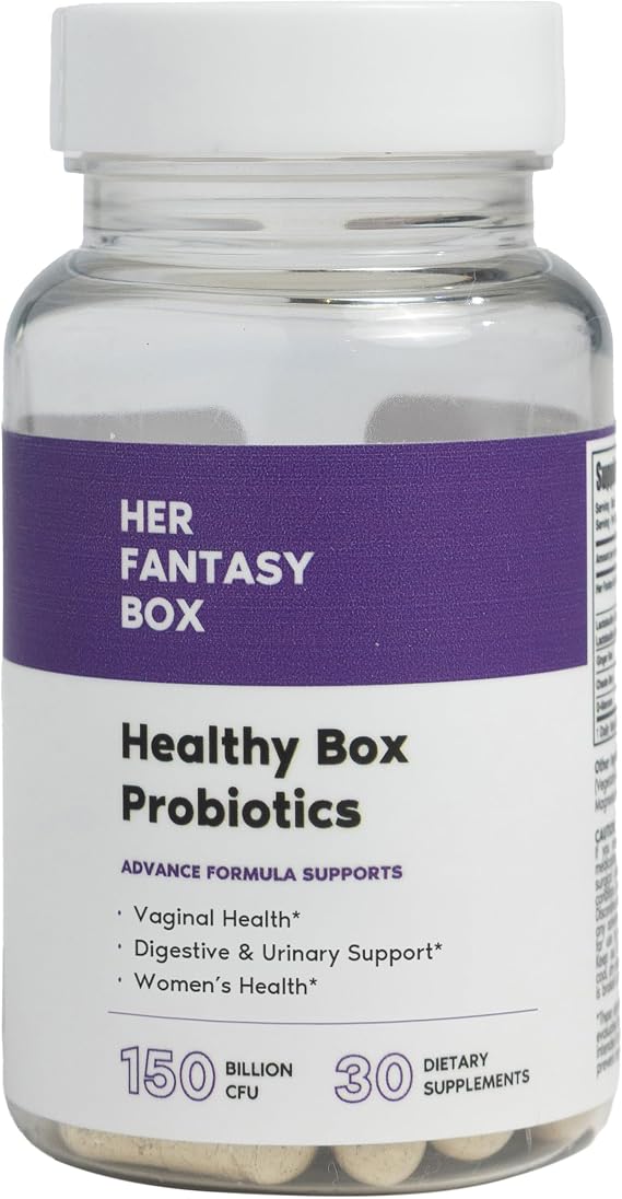 Her Fantasy Box | Healthy Box | Vaginal Probiotics for Women Prebiotics + Advanced Lactobacillus Blend Supports Natural Hormonal Balance Feminine Health Support with Cranberry & D-Mannose