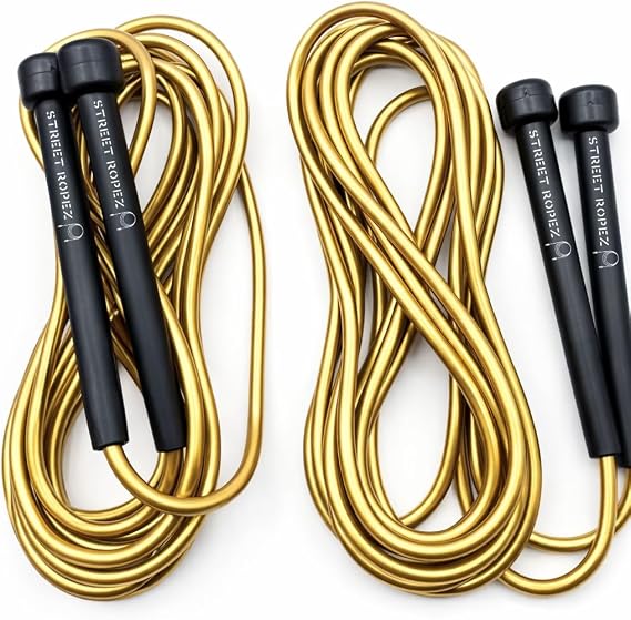 Street Ropez Royalty Double Dutch Jump Ropes (Set of 2) 14 ft, Heavy-Weight, Tangle-Free, No Doubling Needed, Perfect for Beginners & Pros + Bonus Storage Bag