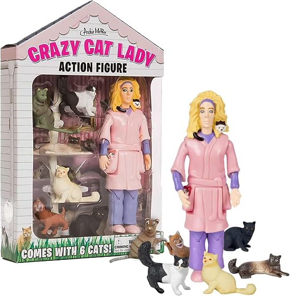 Accoutrements Crazy Cat Lady Action Figure Multicolored, 8"
