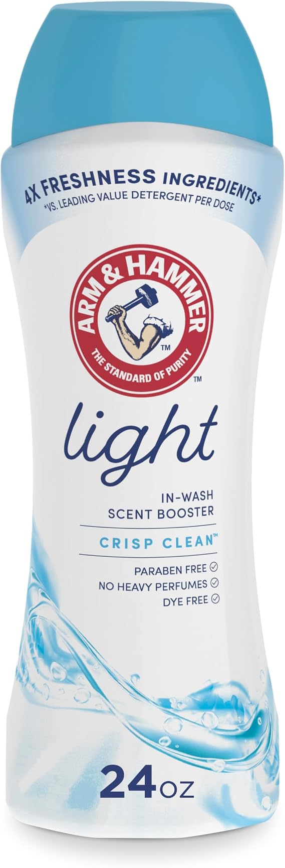 ARM & HAMMER Light Laundry Scent Booster, Crisp Clean Scent, 24 Oz
