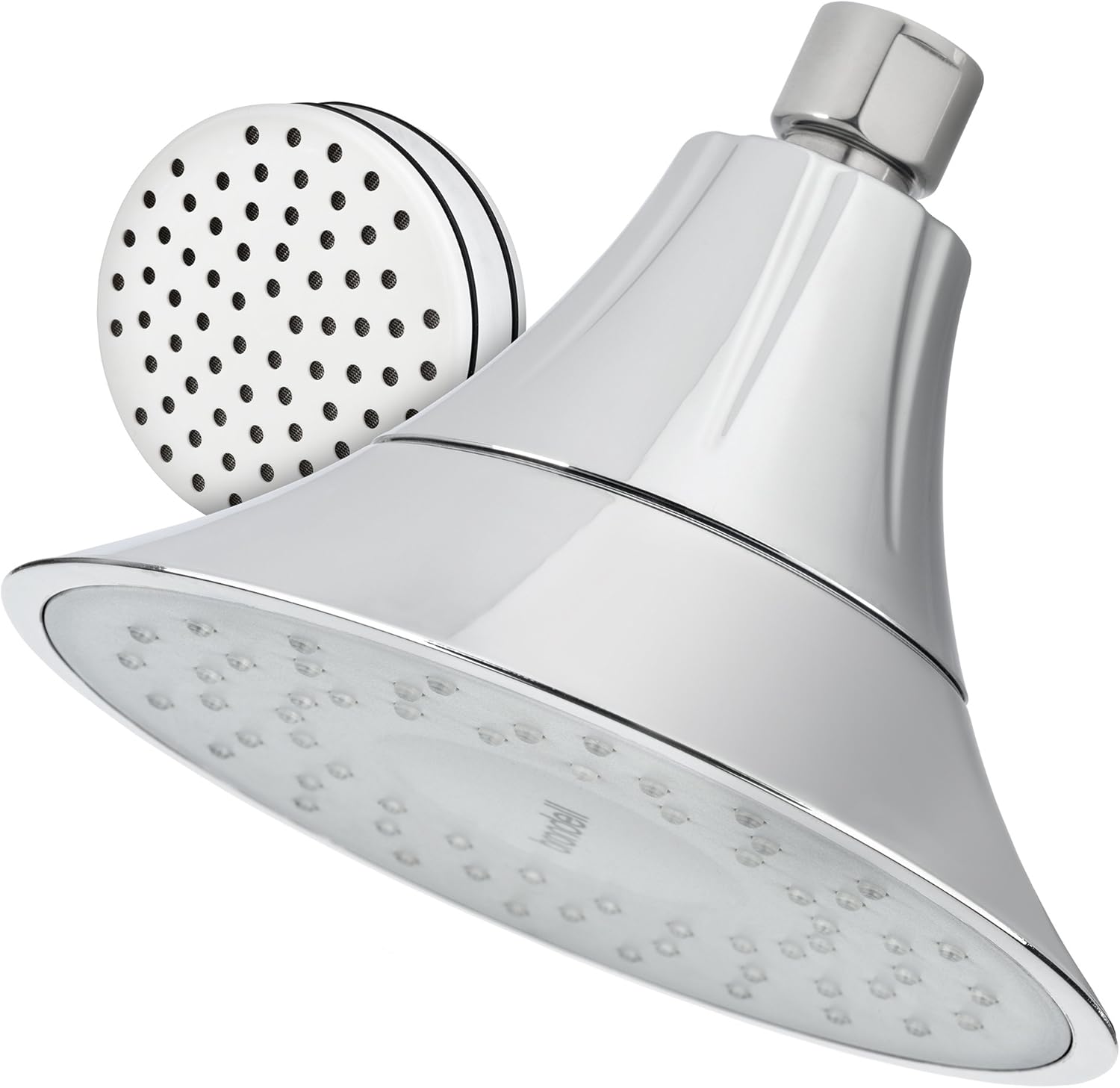 VivaSpring Filtered Shower Head FSH25-CG | Chrome Finish with Slate face and Wide Rain Spray | for softer skin and hair | 6 month filter FF-15 | Certified Filtration
