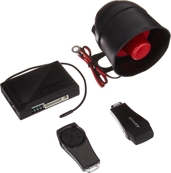 Unknown Gravity Car Alarm & Keyless Entry System w/Internal Shock Sensor G1SX, Black