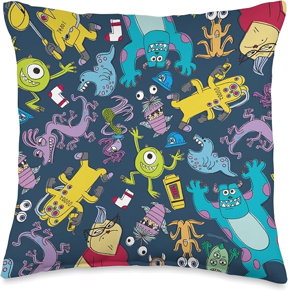 Disney Pixar Monsters Inc. Scare Crew Throw Pillow