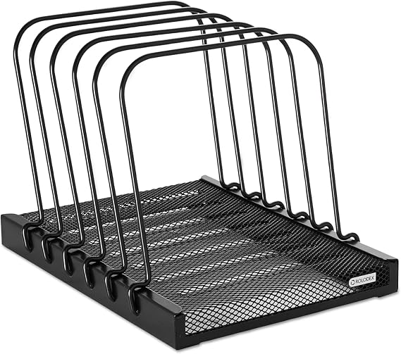 ROL1742323 - Mesh Flip Document Holder, 5 Vanes, Black