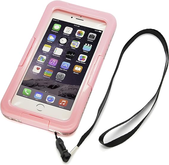 CyberTech 20ft Waterproof Shockproof Dirt Proof Sand Proof Silicon Touch Screen Case for iPhone 6 (Pink)