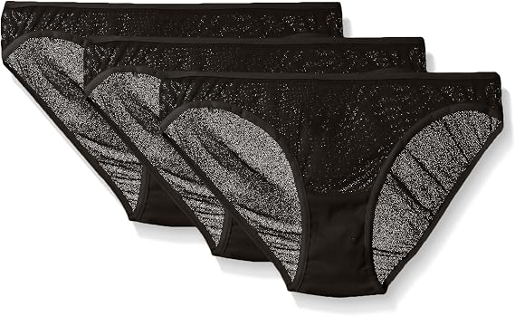 Cosabella Women's Soire Bikini Brief 3 Pack Set, Black/Blush/White, Small